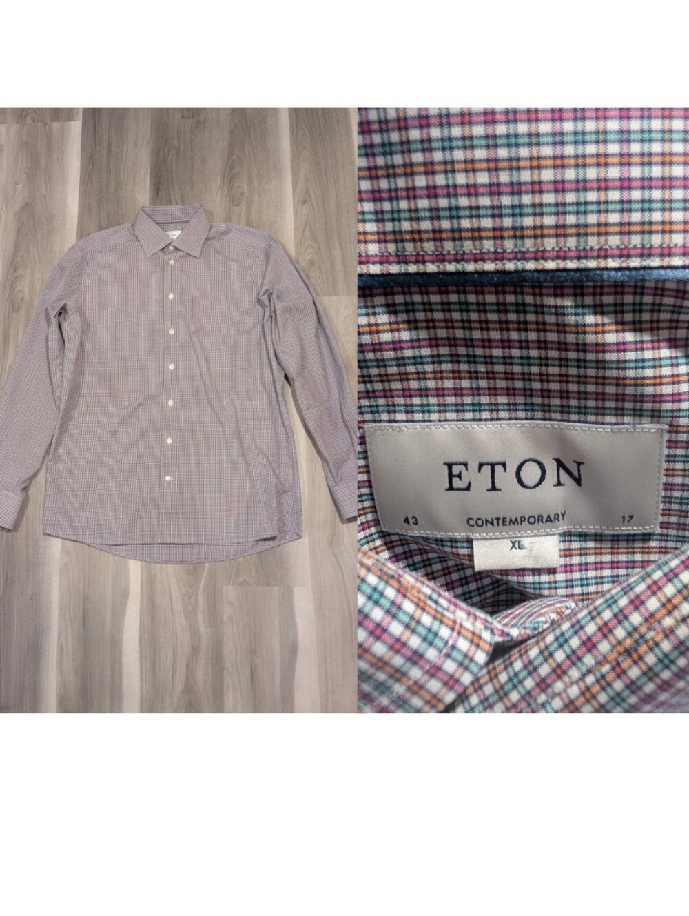 Eton | Brighton Plaid Check Contemporary Fit Dress Shirt In Multi